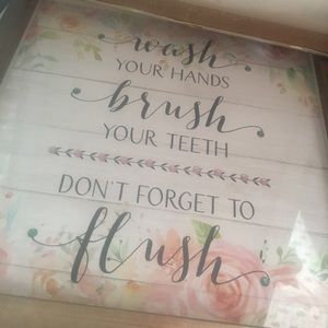 Cute Bathroom reminders wall decor